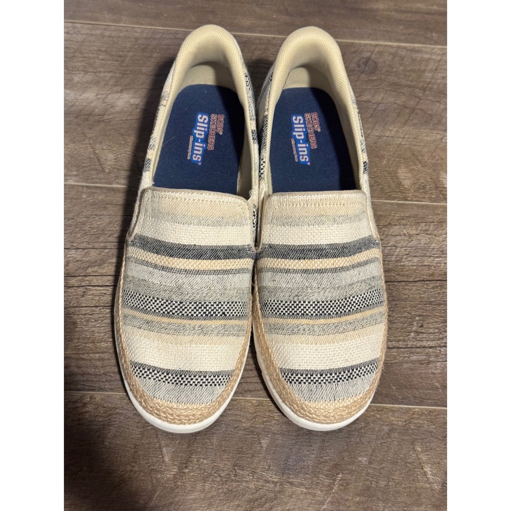 BOBS from Skechers Slip-ins B Cute Striped Espadrille Loafers Multi-Color